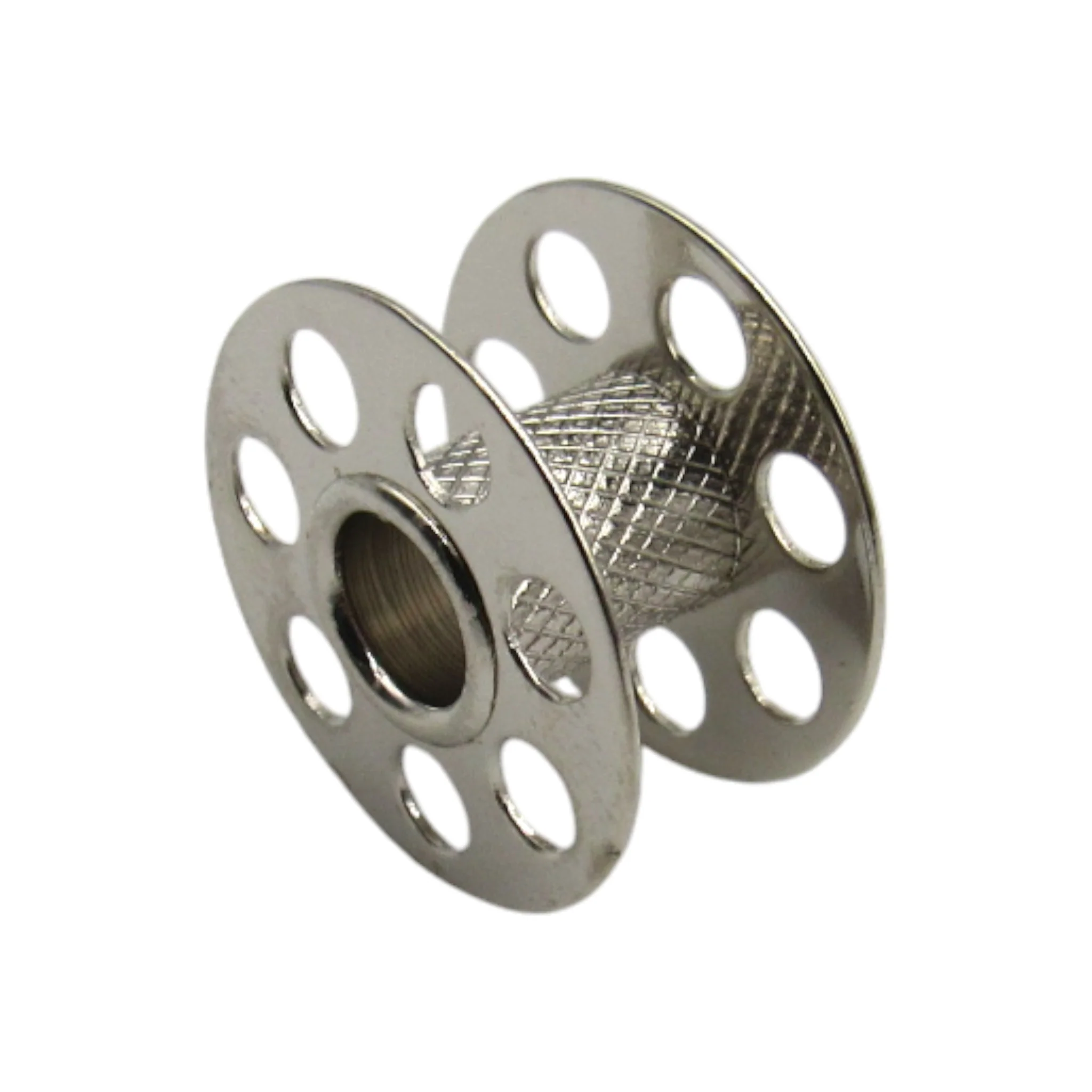 Bernina Metal Bobbins with Holes (10 Pack) - Part # 0115367000 - Diamond Cut Core - Image 3