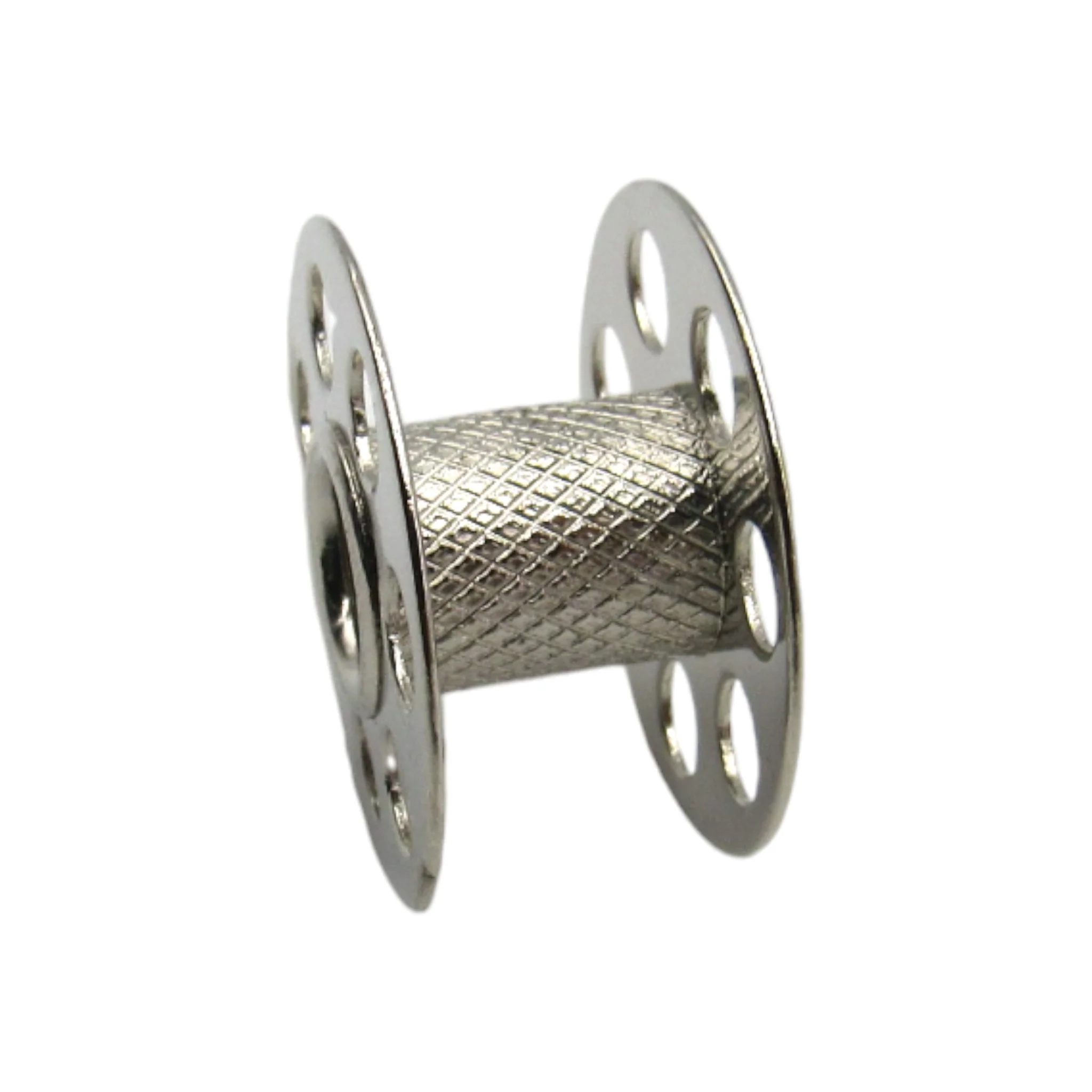 Bernina Metal Bobbins with Holes (10 Pack) - Part # 0115367000 - Diamond Cut Core - Image 4