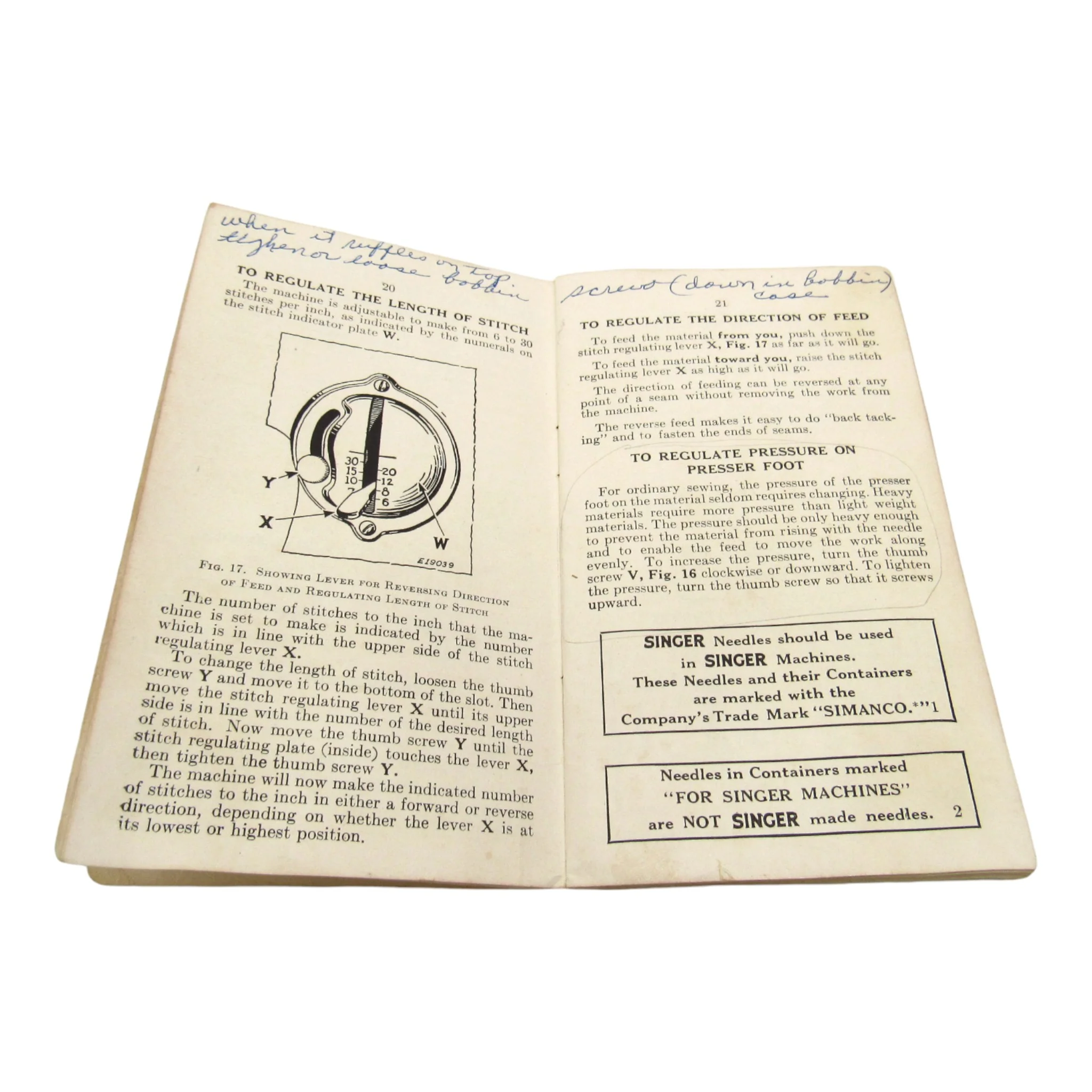 Genuine Vintage Singer Model 15-91 Instruction Manual - 64 Pages - 1951 Copyright - Image 4