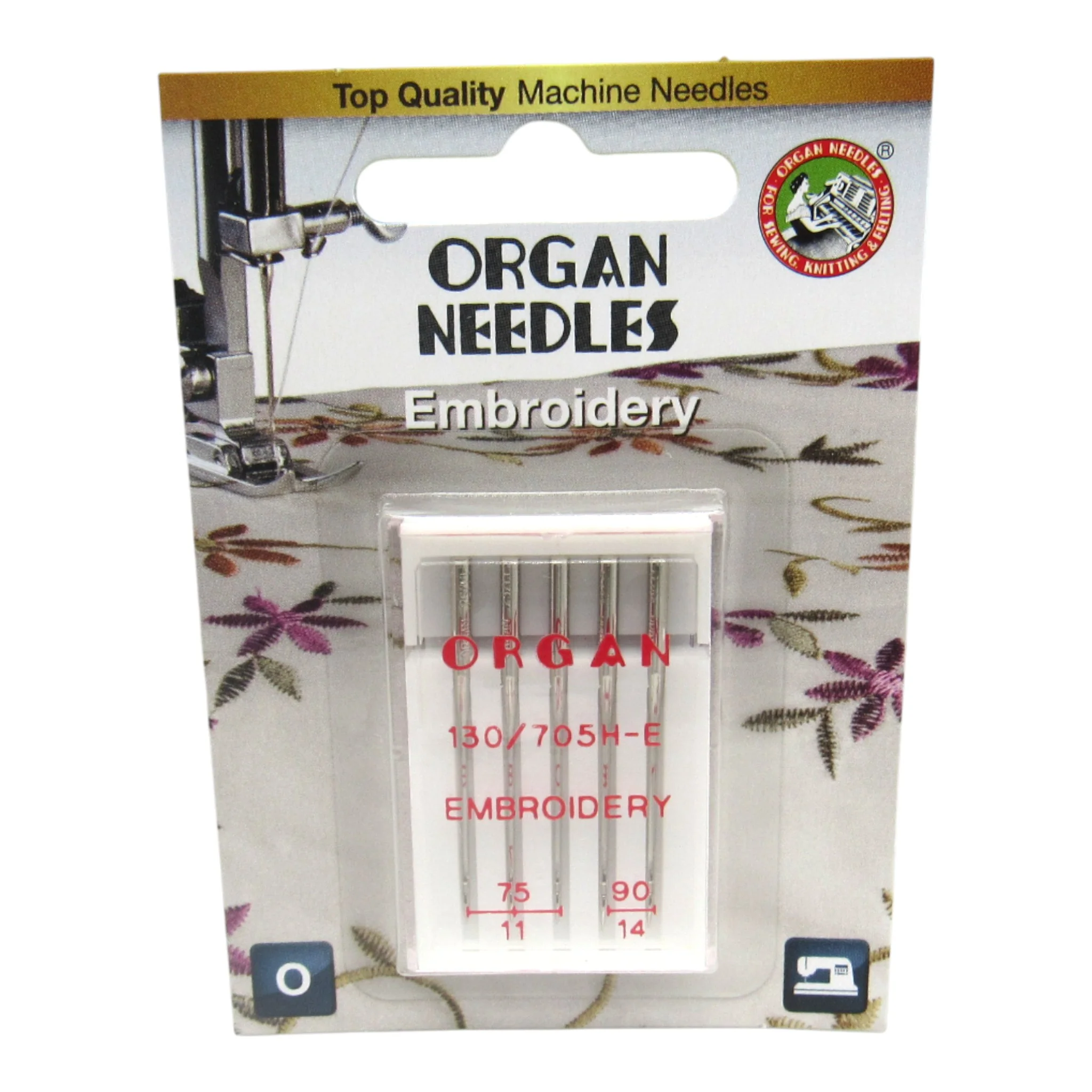 Organ 15x1 ST Embroidery Sewing Machine Needles - Universal Fit (5-Pack) - Image 3