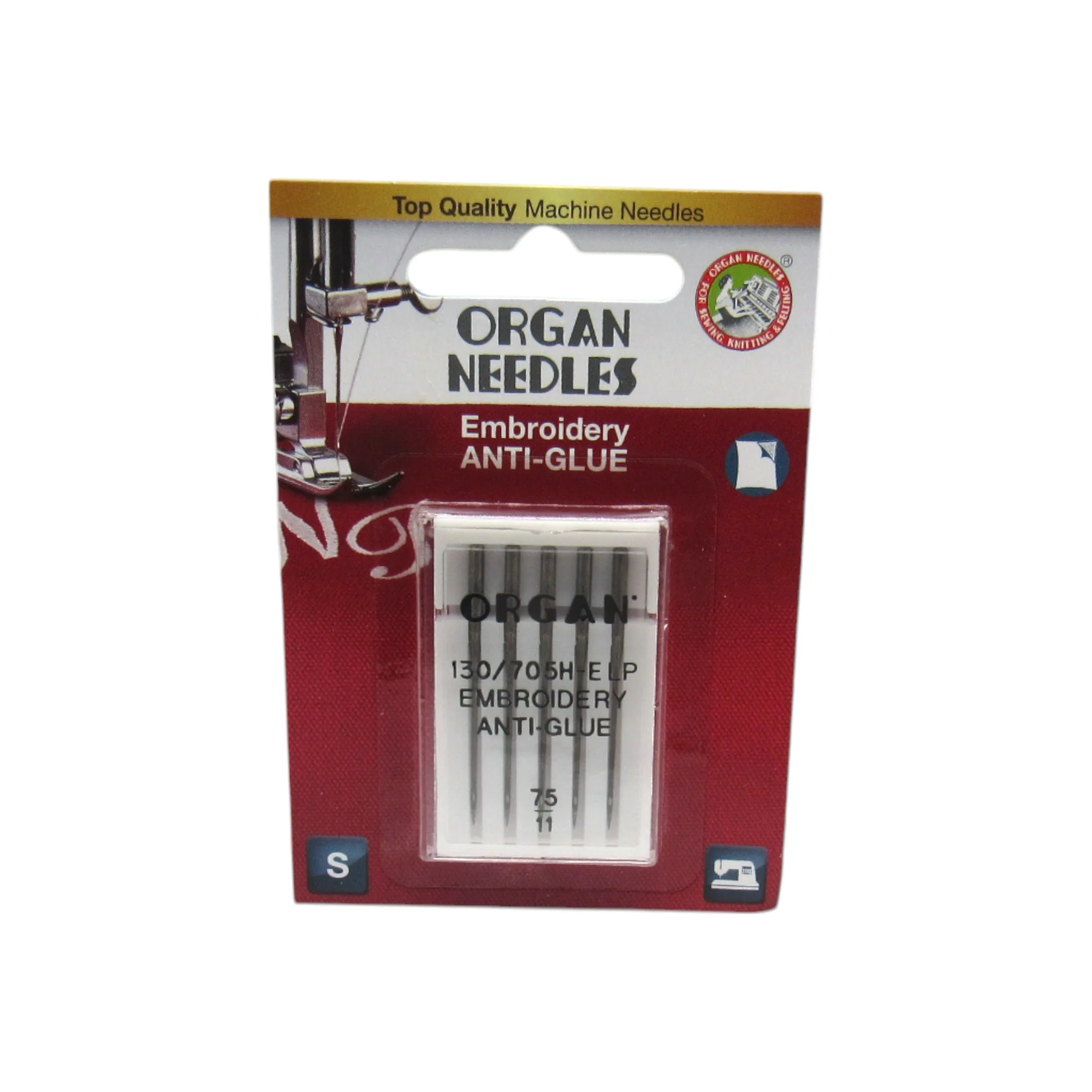 Organ Anti-Glue Sewing Machine Needles 15x1 - Prevents Adhesive Buildup (5-Pack) - Image 3