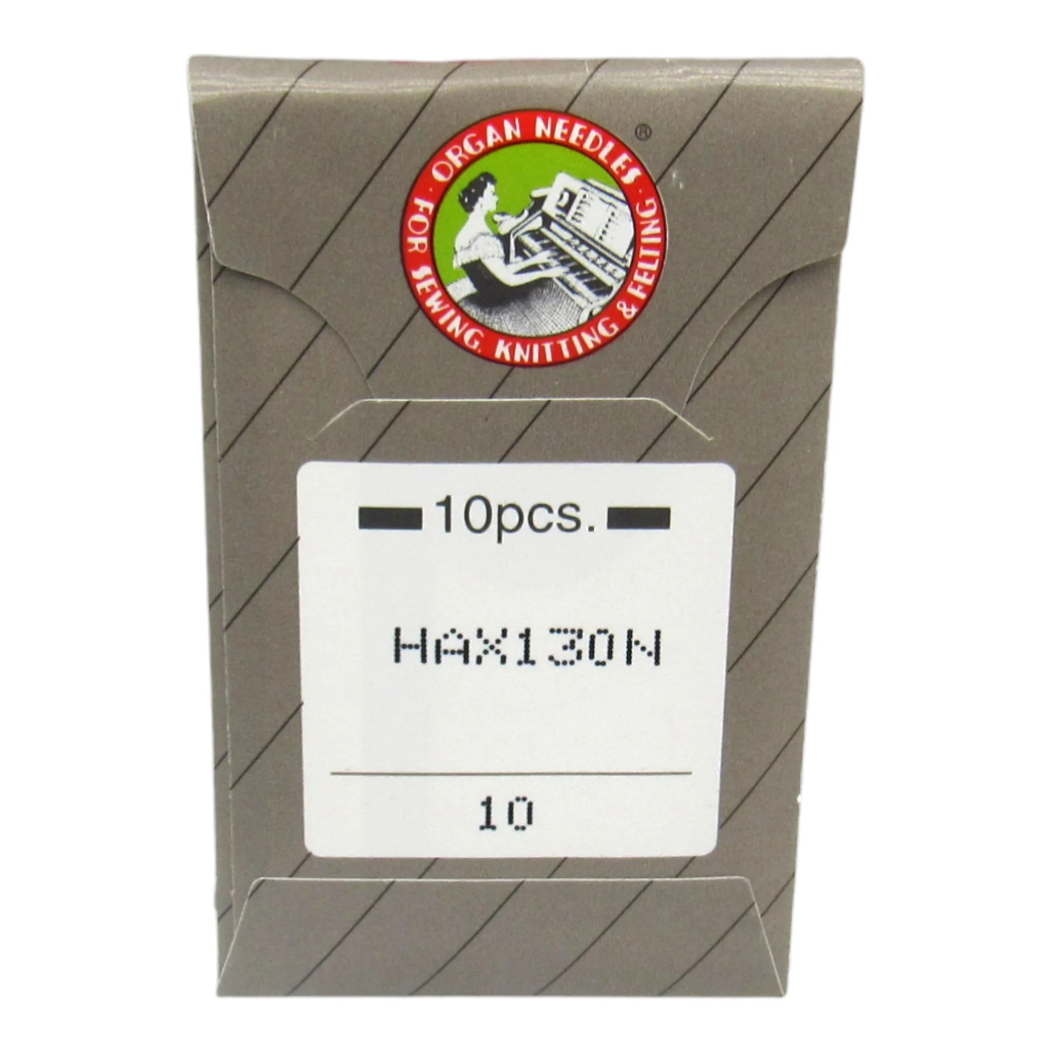 Organ HAx130N Top-Stitch/Decorative Needles - Chrome Finish (10-Pack)