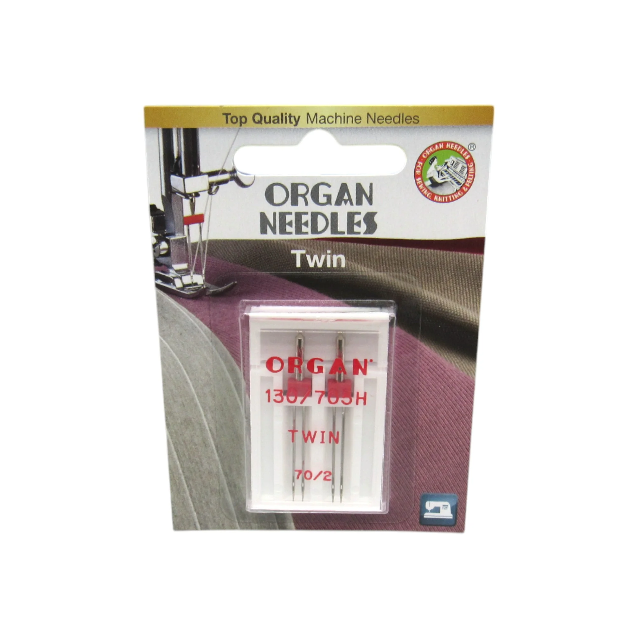 Organ Twin Needle 15x1 - 2.0mm Wide (Sizes 10, 12, 14 Available) (2-Pack) - Image 2