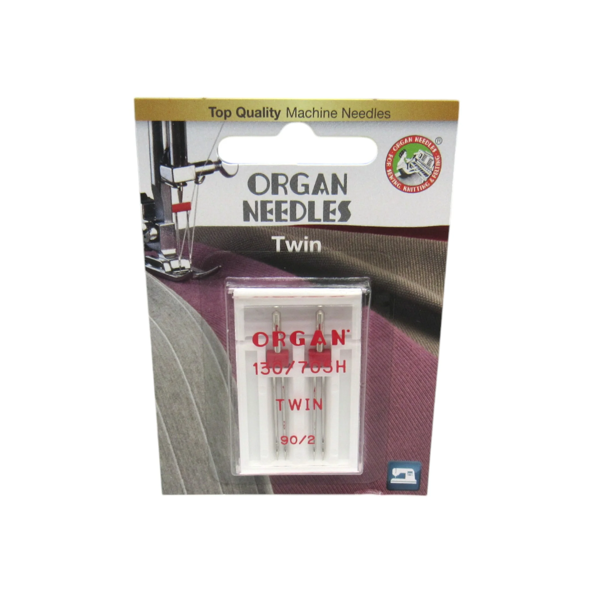 Organ Twin Needle 15x1 - 2.0mm Wide (Sizes 10, 12, 14 Available) (2-Pack) - Image 4