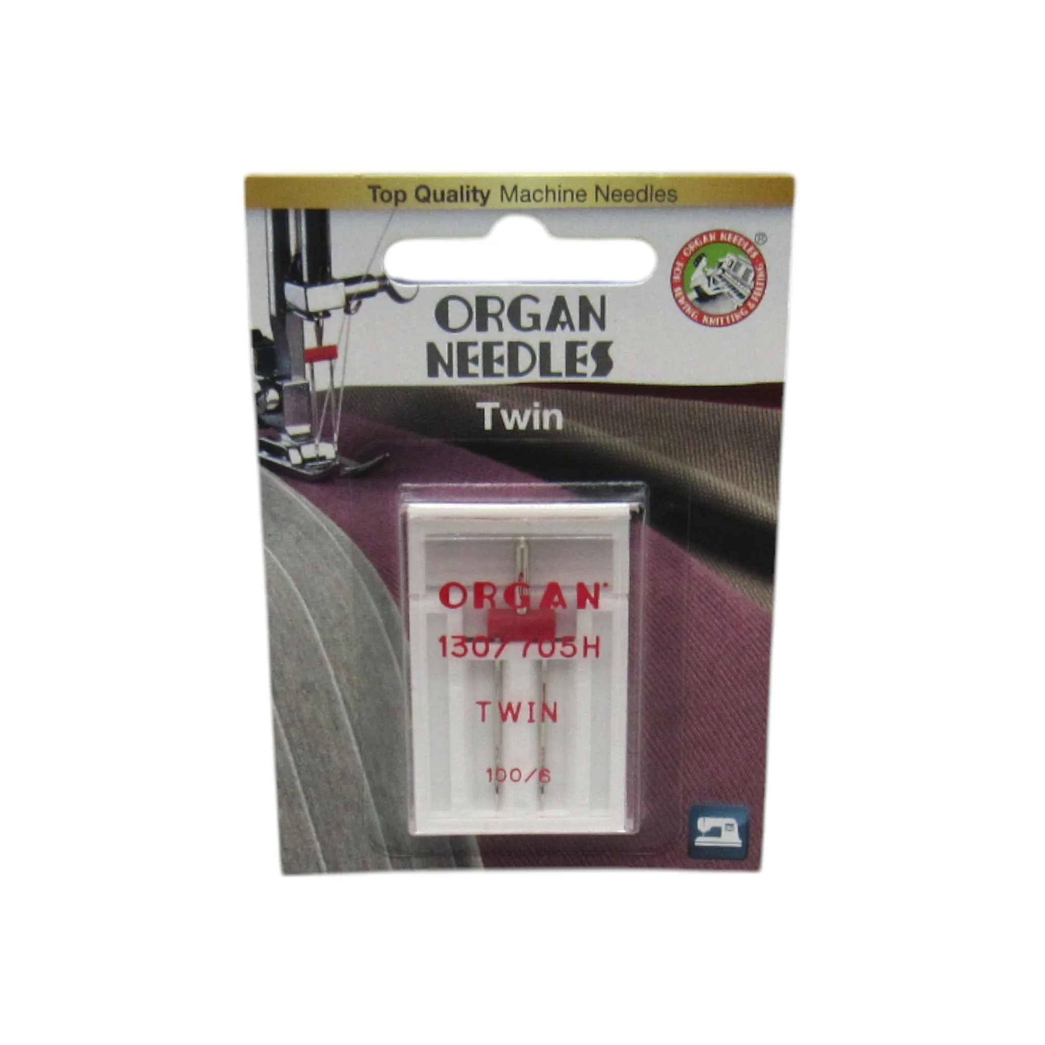 Organ Twin Needle 15x1 - 6.0mm Wide Size 16 - Wide Spacing