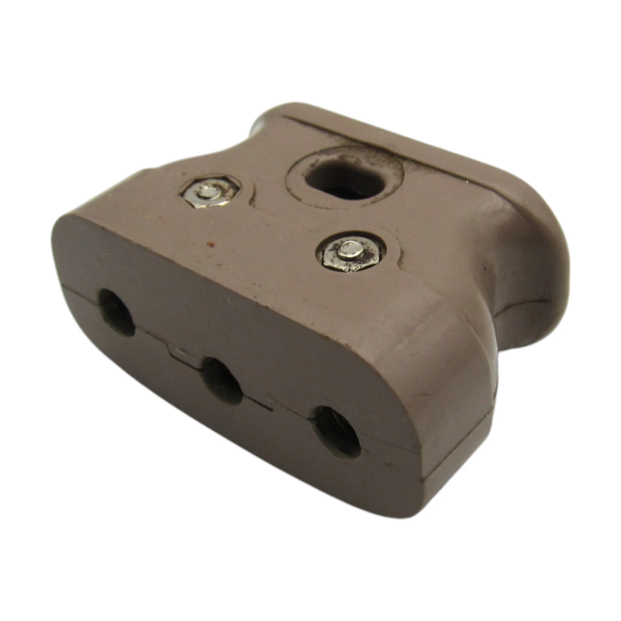Original Singer BakeLite 3 Pin Receptacle For Single Lead Power Cord - Tan - Image 2
