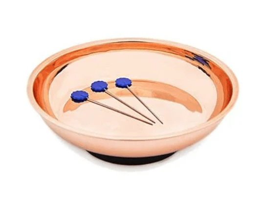 Rose Gold Magnetic Pin Dish 4" - Sewing Organization Tool