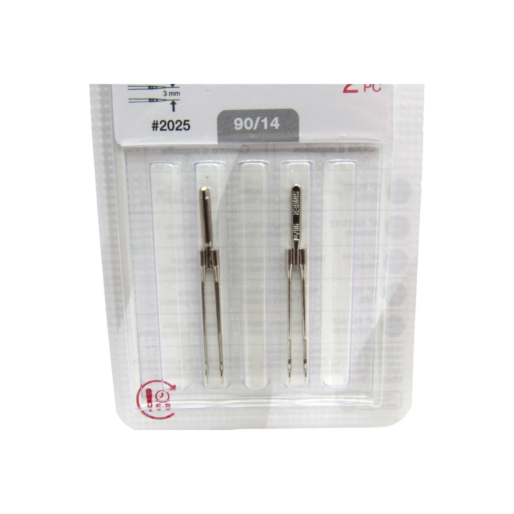 Singer Twin Needles 3mm Wide - Professional Double Needle for Parallel Stitching (Size 12, 14) - Image 3