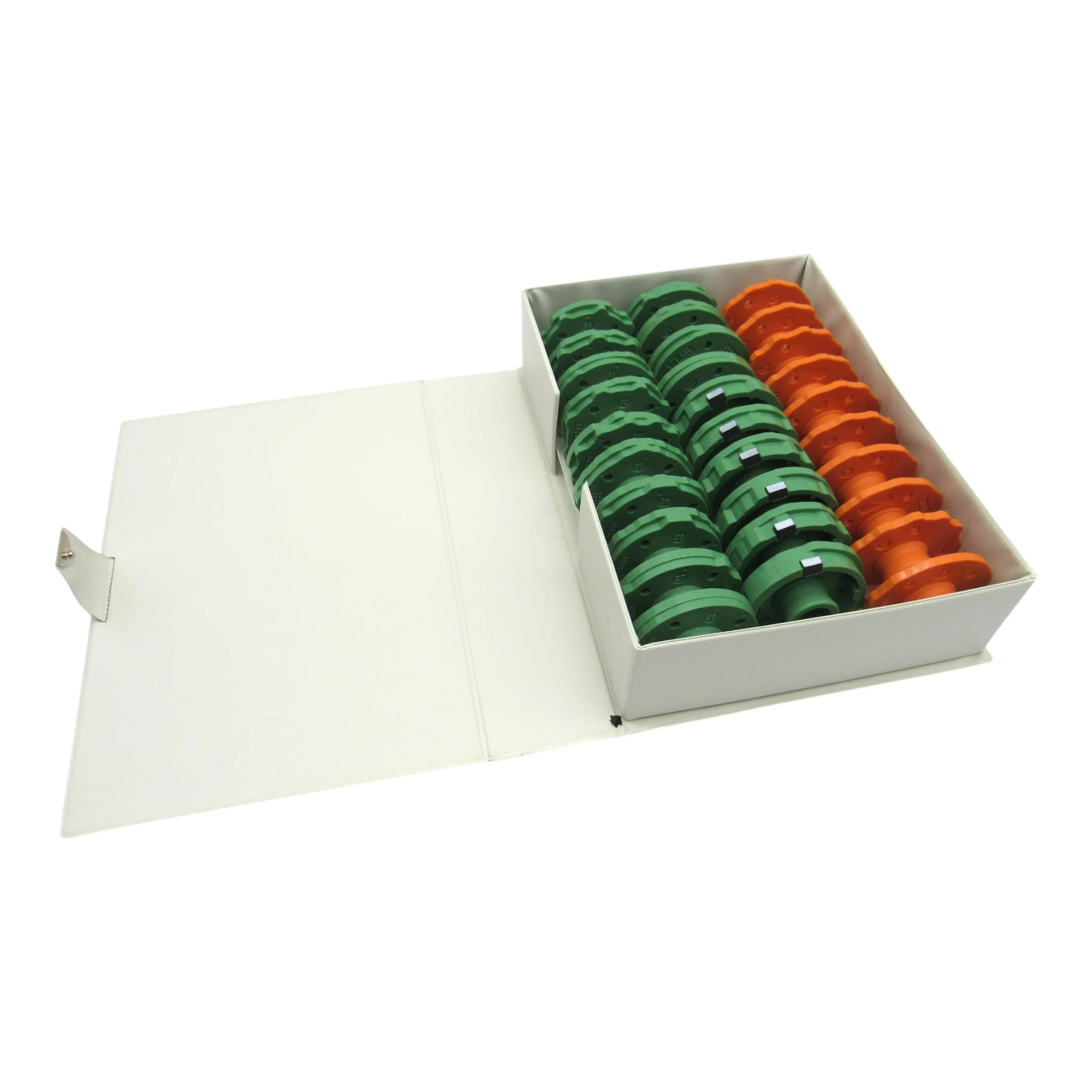 Vintage Kenmore Model 158.1980 Pattern Cams Set - 30pc Green & Orange with Magnetic Cams - Image 4